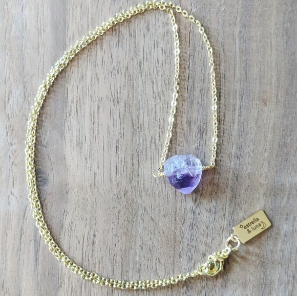 Amethyst 14k Gold Plated Necklace - Picture 2 of 6